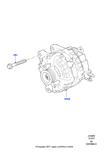 05C Generator u. Befestigungen L560 RANGE ROVER VELAR 2017 > (L560),2.0L AJ21D4 Diesel Mitte