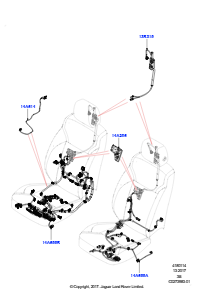 14A Kabelstrang - Sitz L560 RANGE ROVER VELAR 2017 > (L560)