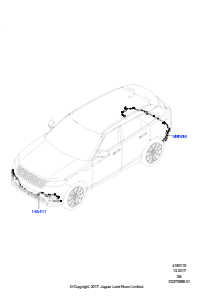 15A Kabelstrang - Karosserie u. Heck L560 RANGE ROVER VELAR 2017 > (L560)