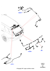 15D Kabelstrang - Karosserie u. Heck L560 RANGE ROVER VELAR 2017 > (L560)