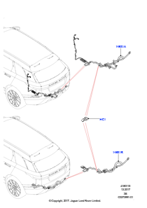 15E Kabelstrang - Karosserie u. Heck L560 RANGE ROVER VELAR 2017 > (L560)
