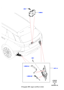 05C Module u. Sensoren - Fahrzeug L560 RANGE ROVER VELAR 2017 > (L560),Motorbetriebene obere Heckklappe