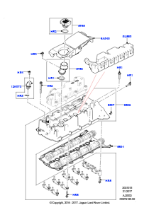 15AD Zylinderkopfhaube L560 RANGE ROVER VELAR 2017 > (L560),2.0L I4 DSL MID DOHC AJ200