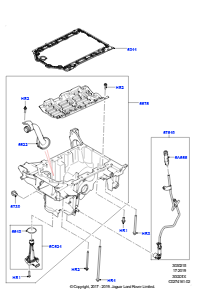 15B Ölwanne/Ölmeßstab L560 RANGE ROVER VELAR 2017 > (L560),3.0L V6 Dieselmotor