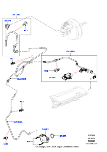 25D Unterdr.steuerung & Lufteinblasung L494 RANGE ROVER SPORT 2014 - 2022 (L494),Rechtslenker