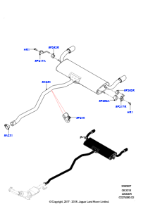 07A Auspuffanlage hinten L550 DISCOVERY SPORT 2015 > (L550),Mit 5-Sitzer-Konfiguration