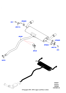 07B Auspuffanlage hinten L550 DISCOVERY SPORT 2015 > (L550),Mit 7-Sitzer-Konfiguration
