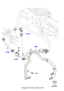 15BF Heizungsschläuche L494 RANGE ROVER SPORT 2014 - 2022 (L494),2.0L I4 DSL HIGH DOHC AJ200