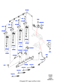 05AD Einspritzventile und Leitungen L560 RANGE ROVER VELAR 2017 > (L560),2.0L I4 DSL MID DOHC AJ200