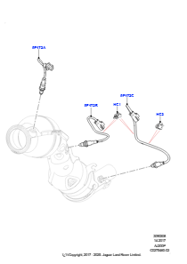 08AA Abgassensoren und Module L560 RANGE ROVER VELAR 2017 > (L560),Euro 4 Abgasnorm