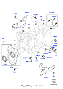 10AA Zyl.block/Verschlußstopfen/Deckel L462 DISCOVERY 5 2017 > (L462),2.0L I4 DOHC AJ200 Benz., mittl. L.