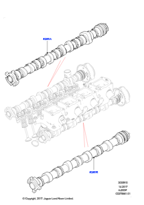 10AA Nockenwelle L494 RANGE ROVER SPORT 2014 - 2022 (L494),2.0L I4 DOHC AJ200 Benz., mittl. L.