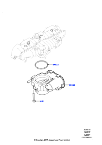 15AA Drosselklappengehäuse L462 DISCOVERY 5 2017 > (L462),2.0L I4 DOHC AJ200 Benz., mittl. L.