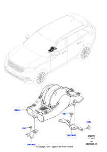 10C Heiz./Klimaanlage, interne Bauteile L560 RANGE ROVER VELAR 2017 > (L560),Mit Klimaanlage - vorn/hinten