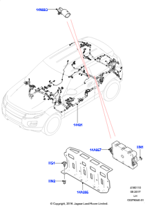 10K Kabelstrang - Motor u. Spritzwand L538 RANGE ROVER EVOQUE 2012 - 2018 (L538),Werk Halewood