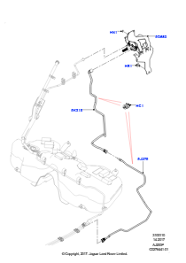 10AB Kraftstoffleitungen L560 RANGE ROVER VELAR 2017 > (L560),2.0L I4 DOHC AJ200 Benz., mittl. L.