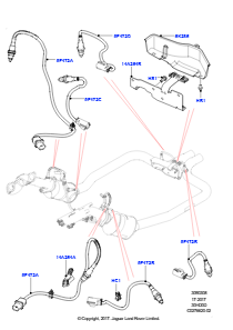 08B Abgassensoren und Module L560 RANGE ROVER VELAR 2017 > (L560),Emissionsstufe EU6