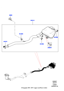 07AL Auspuffanlage hinten L560 RANGE ROVER VELAR 2017 > (L560),2.0L I4 DSL MID DOHC AJ200