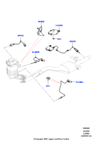 08AE Abgassensoren und Module L560 RANGE ROVER VELAR 2017 > (L560),EU6 + DPF Emissionen