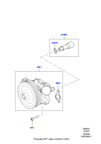 10E Wasserpumpe L560 RANGE ROVER VELAR 2017 > (L560),3,0 l DOHC GDI SC V6 BENZIN