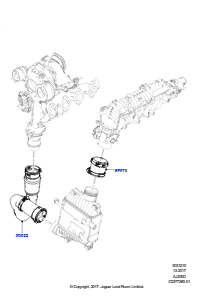 10AJ Zw.kühler/Luftführung/Schläuche L560 RANGE ROVER VELAR 2017 > (L560),2.0L I4 DSL HIGH DOHC AJ200