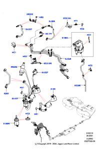 10AJ Kraftstoffleitungen L560 RANGE ROVER VELAR 2017 > (L560),2.0L I4 DSL MID DOHC AJ200