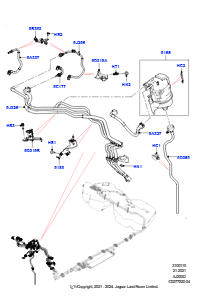 10AK Kraftstoffleitungen L560 RANGE ROVER VELAR 2017 > (L560),2.0L I4 DSL MID DOHC AJ200