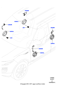 05G Lautsprecher L538 RANGE ROVER EVOQUE 2012 - 2018 (L538),Hergestellt in Werk Changsu (China)