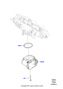 15AB Drosselklappengehäuse L538 RANGE ROVER EVOQUE 2012 - 2018 (L538),Werk Halewood