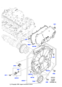 10AB Abdeckung Nockenwellenantrieb L538 RANGE ROVER EVOQUE 2012 - 2018 (L538),Werk Halewood