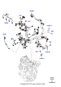 10E Kabelstrang - Motor u. Spritzwand L538 RANGE ROVER EVOQUE 2012 - 2018 (L538),Werk Halewood