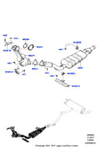 06AF Auspuffanlage vorn L538 RANGE ROVER EVOQUE 2012 - 2018 (L538),Werk Halewood