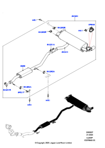 07AD Auspuffanlage hinten L538 RANGE ROVER EVOQUE 2012 - 2018 (L538),Werk Halewood