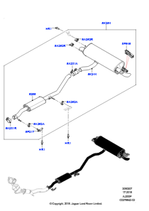 07AC Auspuffanlage hinten L538 RANGE ROVER EVOQUE 2012 - 2018 (L538),Werk Halewood