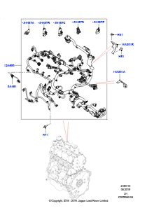 10C Kabelstrang - Motor u. Spritzwand L538 RANGE ROVER EVOQUE 2012 - 2018 (L538),Werk Halewood
