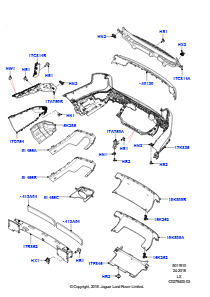 10B Stoßfänger hinten L494 RANGE ROVER SPORT 2014 - 2022 (L494),Version - Core