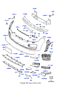 05B Kühlergrill/Stoßfänger vorn L405 RANGE ROVER 2013 - 2022