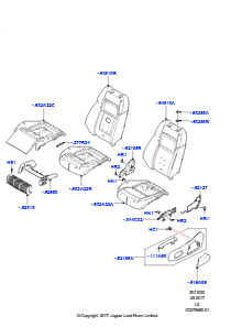 20E Polster, Verkl. & Heiz. - Vorders. L494 RANGE ROVER SPORT 2014 - 2022 (L494),Version - Core