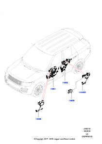 15BC Kabelstrang - Karosserie u. Heck L405 RANGE ROVER 2013 - 2022