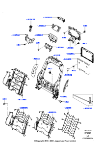 10C Rückenlehne - Vordersitz L494 RANGE ROVER SPORT 2014 - 2022 (L494),Version - Core