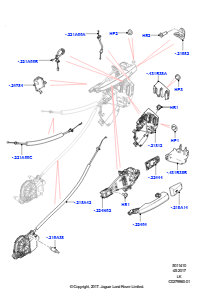 10B Betätigung - Türschloss vorn L405 RANGE ROVER 2013 - 2022