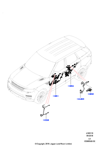 15BC Kabelstrang - Karosserie u. Heck L494 RANGE ROVER SPORT 2014 - 2022 (L494)