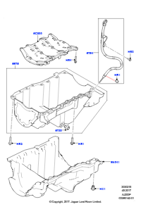 15AC Ölwanne/Ölmeßstab L462 DISCOVERY 5 2017 > (L462),2.0L I4 DOHC AJ200 Benz., hohe L.