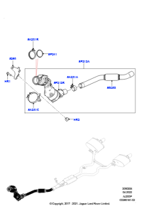 06AF Auspuffanlage vorn L462 DISCOVERY 5 2017 > (L462),Emissionsstufe EU6