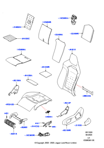 20F Polster, Verkl. & Heiz. - Vorders. L494 RANGE ROVER SPORT 2014 - 2022 (L494),SVR-Version