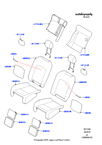 40J Bezüge - Rücksitz L405 RANGE ROVER 2013 - 2022,Mit 2 kleinen Einzelrücksitzen