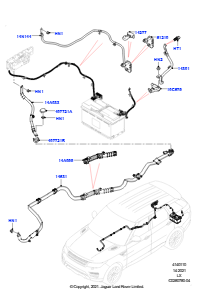 10C Batteriekabel u. Horn L494 RANGE ROVER SPORT 2014 - 2022 (L494)