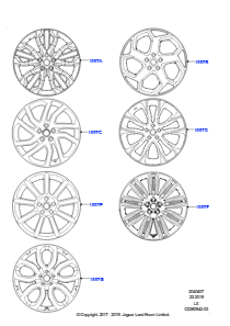 07B Ersatzrad L494 RANGE ROVER SPORT 2014 - 2022 (L494),Ersatzrad - herkömml. Leichtmetall