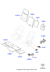 20G Polster, Verkl. & Heiz. - Vorders. L494 RANGE ROVER SPORT 2014 - 2022 (L494),Version - Core