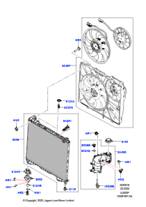 15AG Kühler/Ausgleichbehälter L494 RANGE ROVER SPORT 2014 - 2022 (L494),2.0L I4 DOHC AJ200 Benz., hohe L.